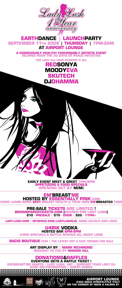 Lady Lush 1 Year Anniversary Party at Airport Lounge