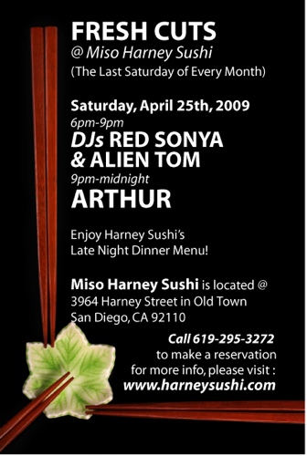 Fresh Cuts @ Miso Harney Sushi 4/25/09