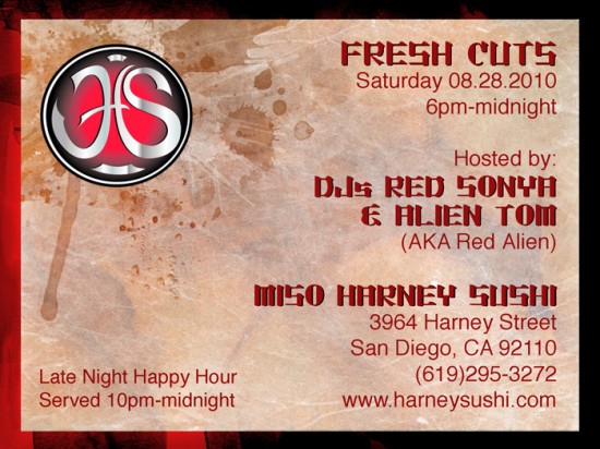 Red Alien Invades Miso Harney Sushi