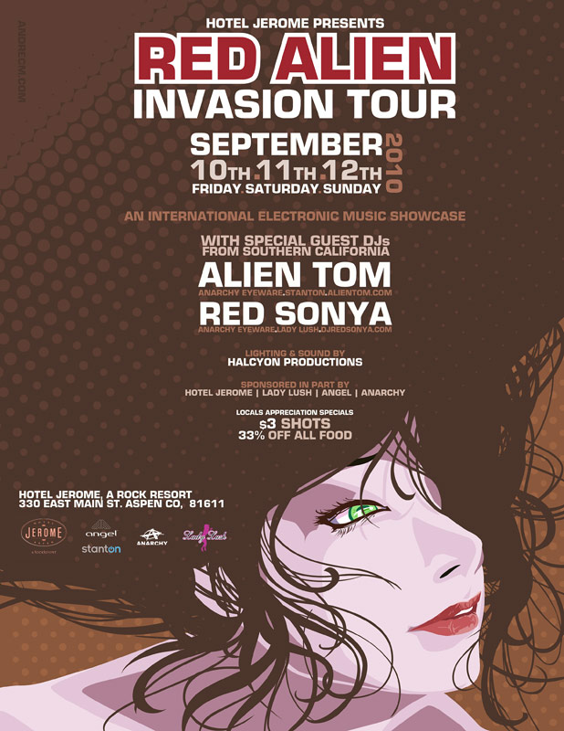 Hotel Jerome Presents Red Alien Invasion Tour